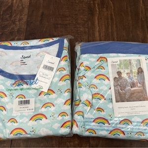 2 Pairs of Leveret Rainbow Pajamas - Brand New